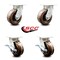 Service Caster 5 Inch Kingpinless High Temp Phenolic Wheel Swivel Caster Set with 2 Brakes SCC SCC-KP30S520-PHRHT-2-SLB-2 - alternate 4
